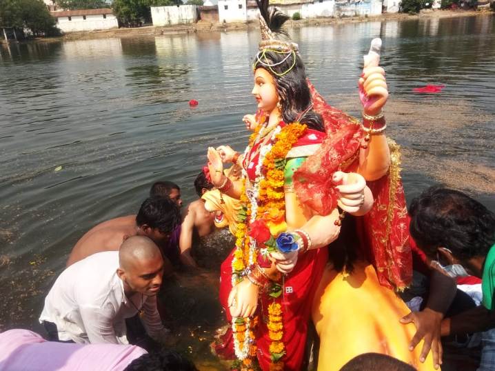 Durga idols were immersed-1