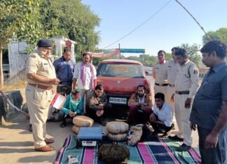 25 किलो गांजा के साथ अकोला महाराष्ट्र के 4 तस्कर पुलिस के गिरफ्त में msmd-2