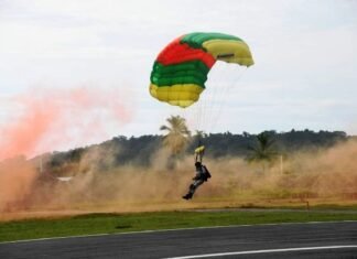 अंडमान-निकोबार द्वीप समूह पर किया गया कम्बैट फ्री फॉल अभ्यास Combat free fall