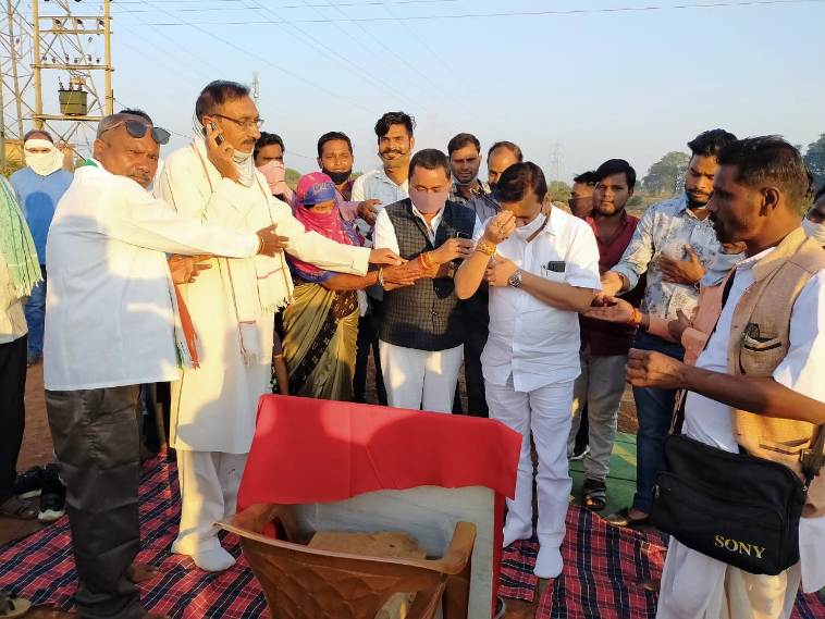 Bhoomi Pujan for road construction-1