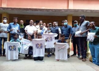 वर्चुअल मैराथन की तैयारी,500 प्रतिभागियों को किया गया टी-शर्ट का वितरण baloudaabaajaar