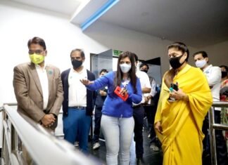 खेल मंत्री सिंधिया ने राज्य शूटिंग अकादमी का किया निरीक्षण खेल मंत्री सिंधिया ने राज्य शूटिंग अकादमी का किया निरीक्षण