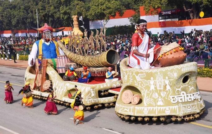 छत्तीसगढ़ के वाद्य यंत्रों का जादू नई दिल्ली के राजपथ पर छाया