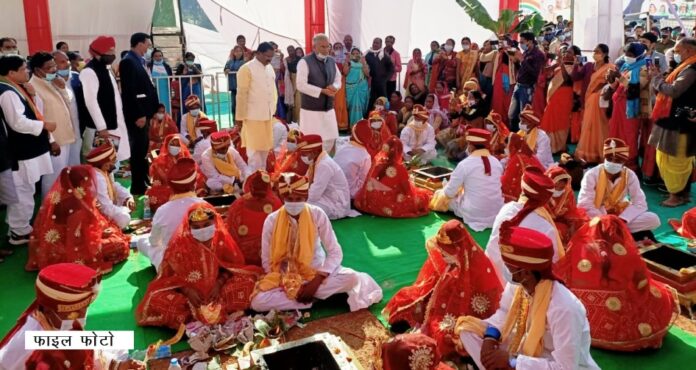 3 हजार 300 जोड़ियां बंधेंगी विवाह बंधन में प्रदेश के 22 जिलों में 27 फरवरी को