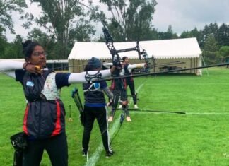 भारतीय तीरंदाज के नौ सदस्यीय महिला रिकर्व टीम पेरिस के लिए हुई रवाना भारतीय तीरंदाज के नौ सदस्यीय महिला रिकर्व टीम पेरिस के लिए हुई रवाना