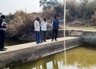 उप सचिव ने गौठानों एवं नरवा में हो रहें निर्माण कार्यो का लिया जायजा उप सचिव ने गौठानों एवं नरवा में हो रहें निर्माण कार्यो का लिया जायजा