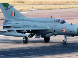 भारतीय वायुसेना का मिग-21 विमान हुआ दुर्घटनाग्रस्त