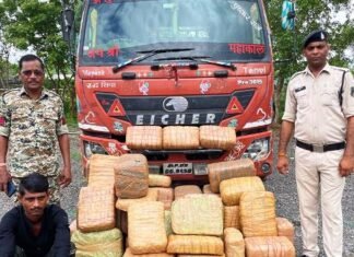 एक करोड़ रुपए के गांजा के साथ एक अन्तर्राज्जीय तस्कर गिरफ्तार एक करोड के गांजे के साथ एक अन्तर्राज्जीय तस्कर गिरफ्तार