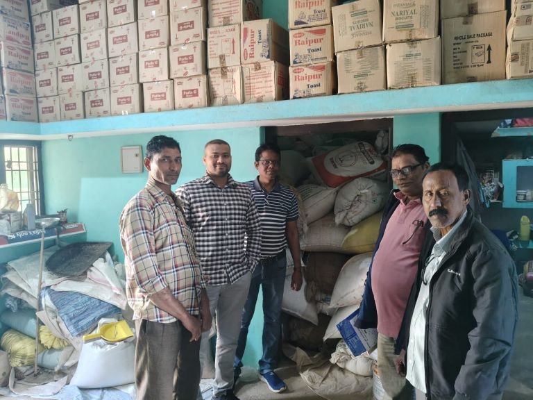 350 कट्टा अवैध धान जब्त