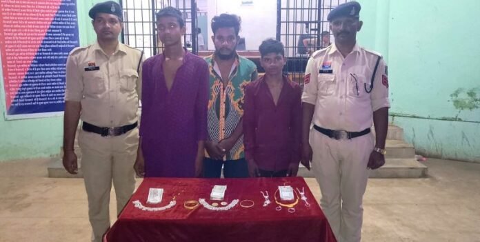 नयापारा में हुए चोरी का खुलासा,03 आरोपी गिरफ्तार
