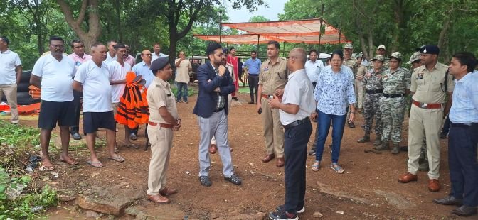 कोडार डेम में बाढ़ आपदा से निपटने का हुआ मॉक ड्रिल