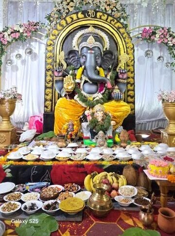 011 (2) EWS कॉलोनी हाउसिंग बोर्ड में गणेशोत्सव की धूम, महाआरती में उमड़े श्रद्धालु